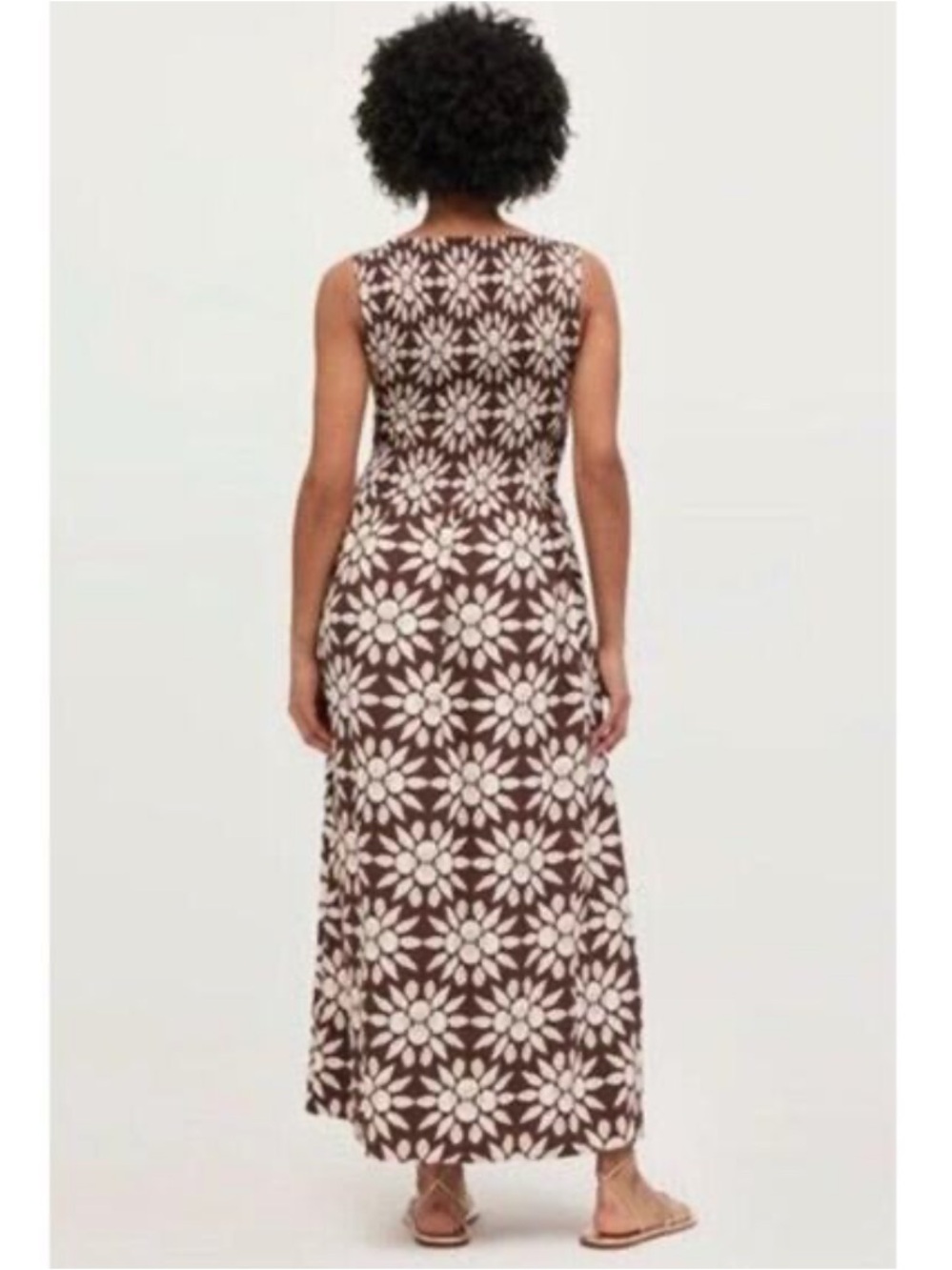Hill House Home Cosima Nap Dress Chocolate Shell Mosaic | size XS EUC - Picture 2 of 6